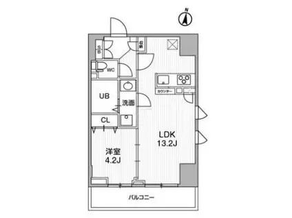 テラス森下(1LDK/8階)の間取り写真