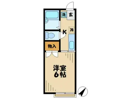 メゾンドエメラルド(1K/2階)の間取り写真