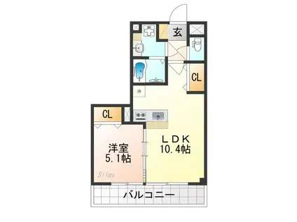 ベラジオ雅び京都洛北ガーデン(1LDK/2階)の間取り写真