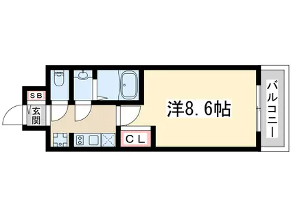 フェニックス新大阪(1K/3階)の間取り写真