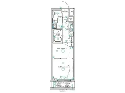 ラフィスタ練馬春日町(2K/1階)の間取り写真