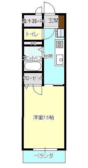 エナステージ(1K/1階)の間取り写真