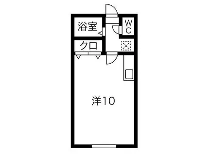 ポプラ11(ワンルーム/2階)の間取り写真
