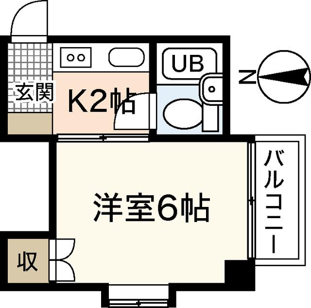 キャッツアイ本川(1K/5階)の間取り写真