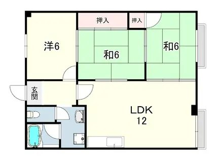 フラワーハイツマエダ(3LDK/3階)の間取り写真