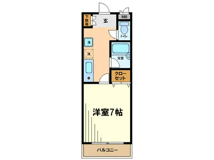 大竹ビル5(1K/2階)の間取り写真