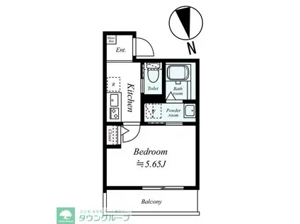 GRADUS稲毛II(1K/2階)の間取り写真