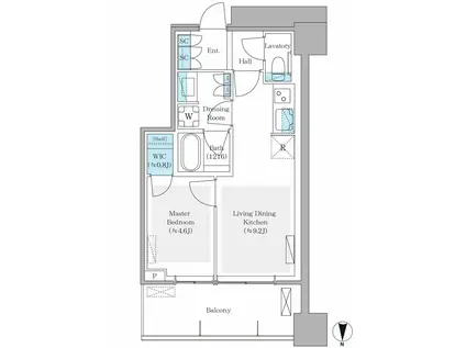 パークシティ中野ザタワー ブリーズ(1LDK/10階)の間取り写真