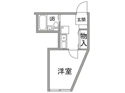 マウスゲートハウス(1K/1階)の間取り写真