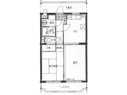 ベル・コーポ・ハシモト(2DK/1階)の間取り写真