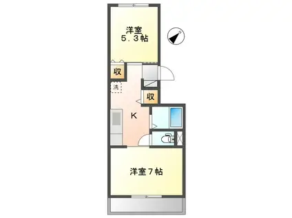 メゾン・ラポート(2K/2階)の間取り写真