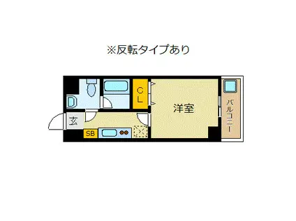レコンフォルト(1K/8階)の間取り写真