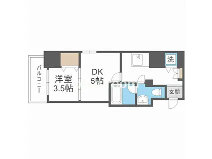 イグレック南本町(2K/8階)の間取り写真