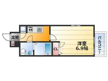 エスリード北大阪レジテンス(1K/5階)の間取り写真