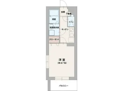 グレースひなた(1K/1階)の間取り写真