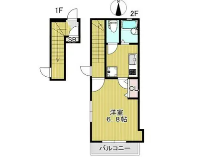TEPPIーII(1K/1階)の間取り写真