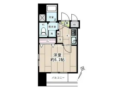 POWERHOUSE/BKII(1K/5階)の間取り写真