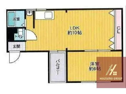 ハウス大幸(1LDK/1階)の間取り写真