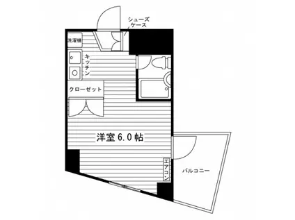 第一アークビル(1K/3階)の間取り写真