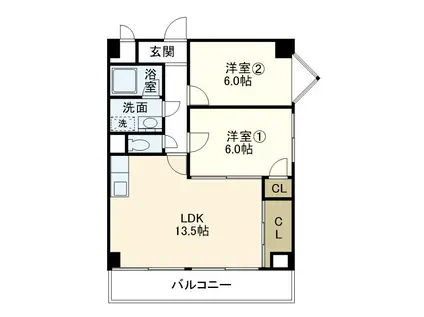 グレイス弥生台(2LDK/4階)の間取り写真