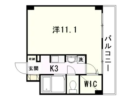 ロジュマン(1K/2階)の間取り写真