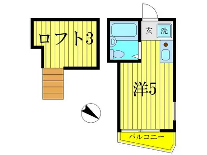 シャンテ青砥(ワンルーム/1階)の間取り写真