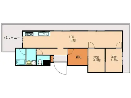 MURAづくりプロジェクト NORD(2LDK/2階)の間取り写真