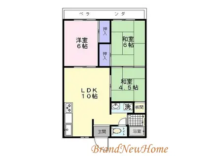 カサ・ユミーナ(3LDK/1階)の間取り写真