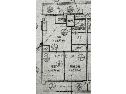 ラ・フィオーレ(2DK/2階)の間取り写真