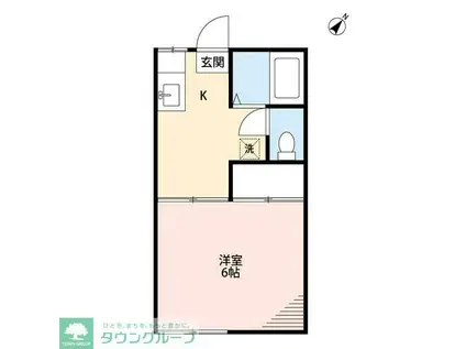 プレール戸塚(1K/1階)の間取り写真