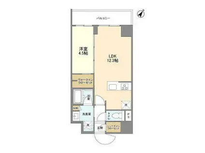 ブランシエスタ浅草千束(1LDK/9階)の間取り写真