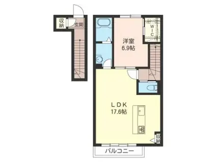 イングレッソ(1LDK/2階)の間取り写真