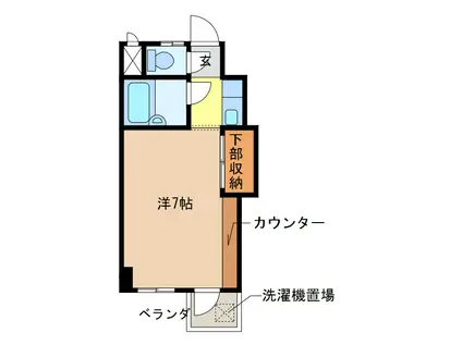 アカディームI(1K/3階)の間取り写真