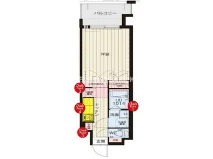 ORIENT 87マリアージュステーション(1K/6階)の間取り写真