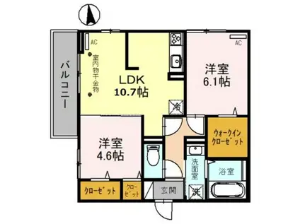 スペチアーレK II(2LDK/3階)の間取り写真