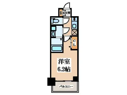 S-RESIDENCE布施AVENTRA(1K/10階)の間取り写真