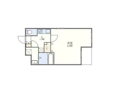 LIBERT III(1K/3階)の間取り写真