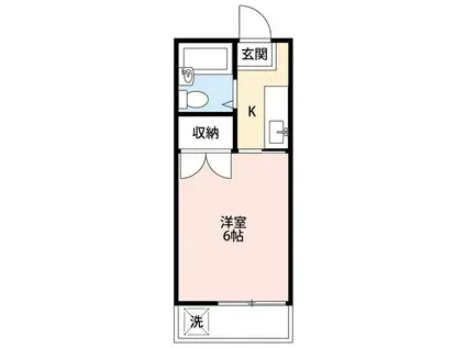 豊嶋コーポ(1K/2階)の間取り写真