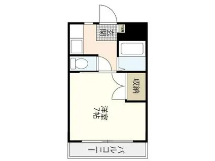 リトルハイム長岡61(1K/2階)の間取り写真