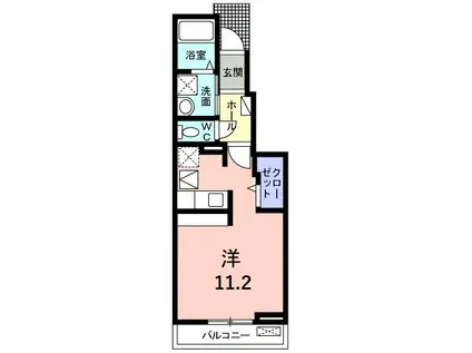 サンライトヒルズIII(ワンルーム/1階)の間取り写真