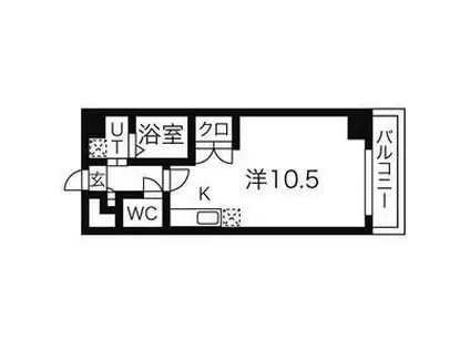 コーポこがね(ワンルーム/2階)の間取り写真