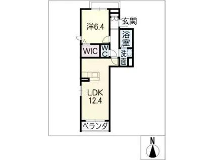 ヴィータセレーナ堂坂(1LDK/3階)の間取り写真