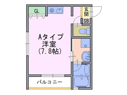 PREMO(ワンルーム/1階)の間取り写真