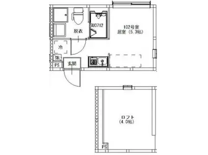上井草4丁目 NEO AVAND(ワンルーム/1階)の間取り写真