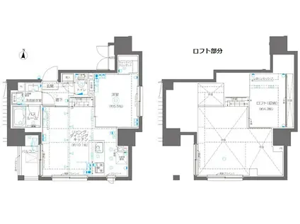 ZOOM錦糸町(1LDK/14階)の間取り写真