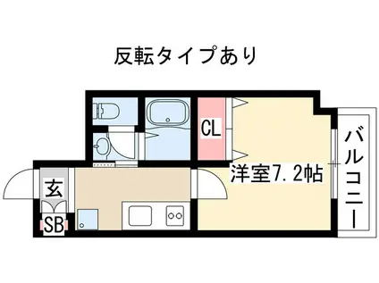 チェルトヴィータ(1K/10階)の間取り写真