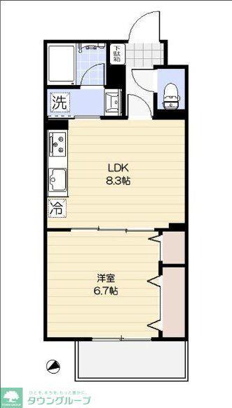 SOFI新松戸(1LDK/3階)の間取り写真