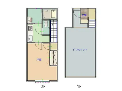 プリマベーラA(1K/2階)の間取り写真