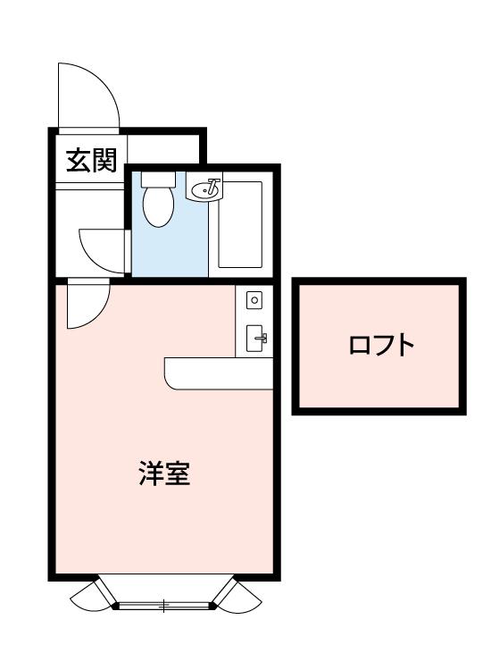 ベルピア緑園都市(ワンルーム/2階)の間取り写真