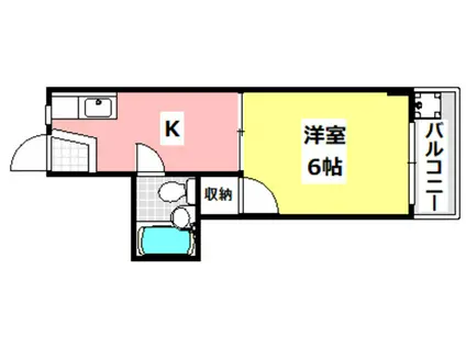 アーバンハイツ(1K/1階)の間取り写真